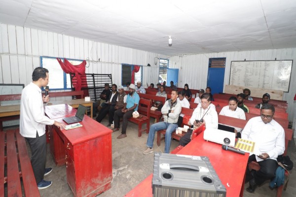 Tim BPS Melakukan Pembinaan Desa Cinta Statistik ( Desa CANTIK ) Pada Kampung Kama Distrik Wesaput Kabupaten Jayawijaya